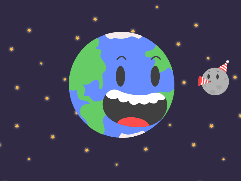 Happy Earth Day 🎉 earth day birthday moon party