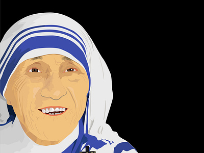 Vector Portrait of Mother Teresa