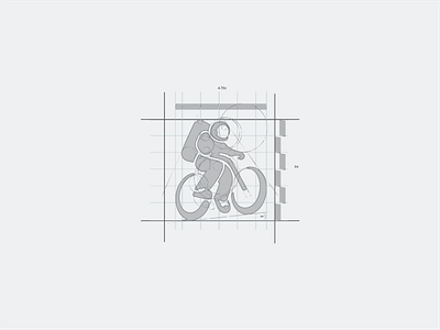 rocketbike identity astronaut bicycle branding design digital agency futurecommanddesignoffice identity illustration logo rocketbike symbol vector