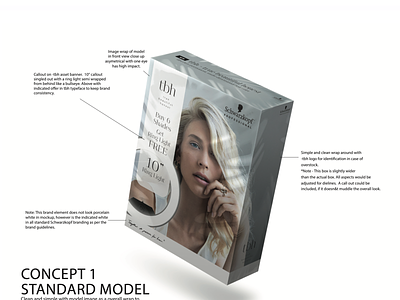 Schwarzkopf - tbh - shades box (rough concept) beauty box branding graphic design haircare pacakge wellness womem