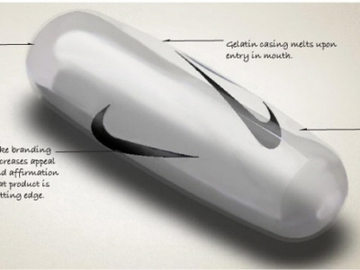 Nike Liquid Capsule Concept - ARCHIVE 2005 branding design futurecommanddesignoffice hydration illustration liquidpill nike concept package design pill