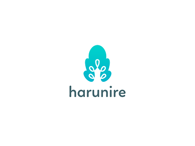 harurine | logo for data analytic company cloud logo logotype symbol tree