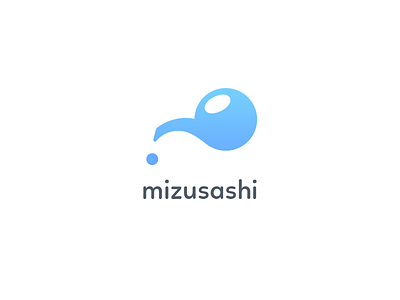 Mizisashi - language processing company logo drop gradation lamp logo logotype symbol water waterdrop