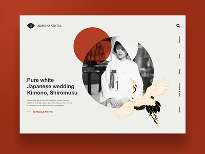 Kimono Rental brand branding clean interface kimono landingpage minimal uiux web webdesign webdesigner website