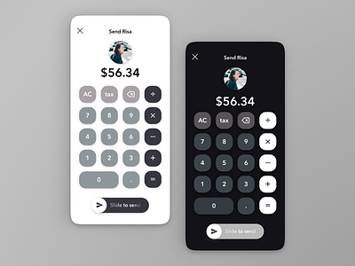 Wallet app | Send and request money from your friends black button design calculator cash dailyui 004 dark mode icons money send swipe ui uiux wallet app wallets