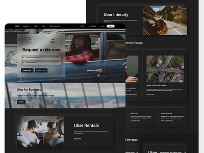 Landing Page - Uber (Redesign)