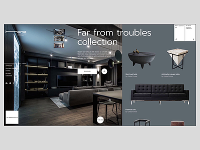 Home_approach stage after effect animation design e-commerce evne furniture landing minimal ui ux webdesign