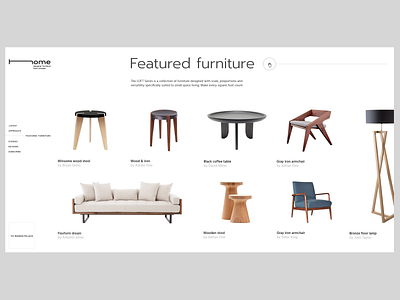 Home_featured furniture - Berezhnoy Eugene - Dribbble