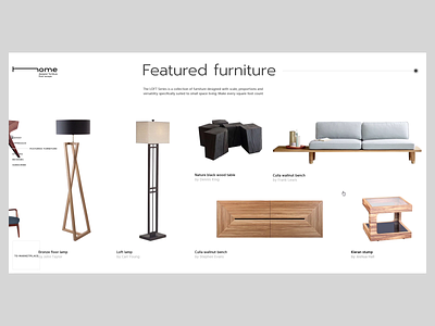 Home_product overview 3d animation cinema4d clean e-commerce furniture interaction minimal product page ui ux webdesign