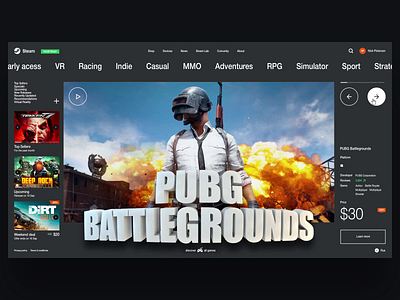 Epic Games Store Launcher - Home page by Andrew Kuzmin on Dribbble