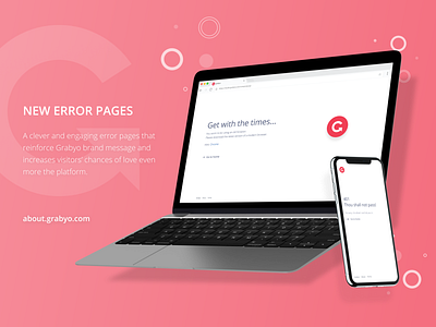 New Error pages grabyo new redesign responsive restyling webdesign webdev webpage