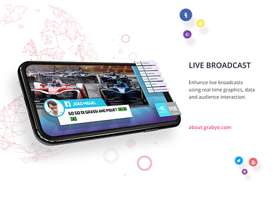 Grabyo Live broadcast, simply faster. graphicdesign interaction design live mobile streaming ui web design