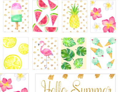 summertime planner stickers