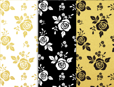 scrapbook paper - black white and gold leaf branding decor art design illustration logo pattern print quot wall