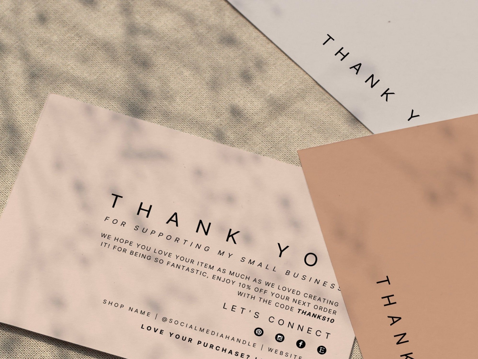 luxury thank you card branding decor art design illustration logo print quot vector wall