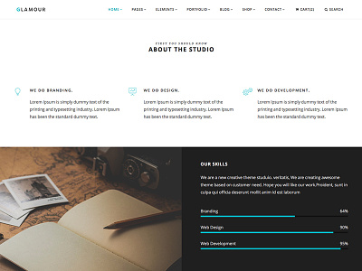 Glamour creative html css sketch