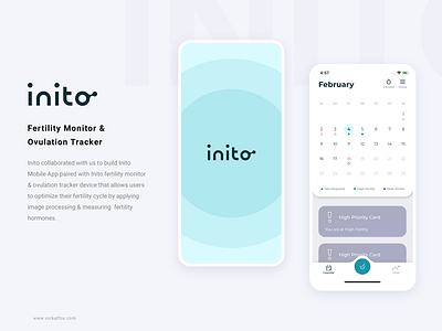 Inito android app branding clean design fertility free health icons ios iphone minimal mobile monitor ovulation pregnancy tracker typography ui ux