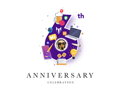 Nickelfox - 6th Anniversary 2020 android animation anniversary app design awesome celebration company design family illustration ios iphone logo moments team teamwork ui ux website