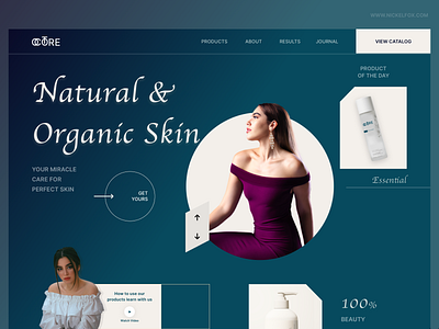 Octore Skin Care Website Exploration app beauty branding concept cosmetic dashboard design home interface landing product service skincare startup trends typography ui ux web website