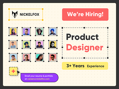 Nickelfox is hiring! - Product Designer 3d android app branding design designer flexible graphic design hiring illustration ios iphone logo motion graphics product designer remote team ui uiux designer ux