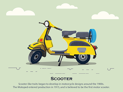 Life On Wheels - Scooter 2d design icons illustration scooter transport wallpaper wheel