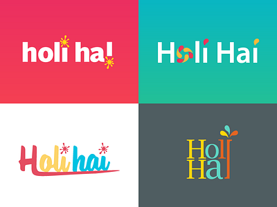 Holi Hai Logo branding colorful design holi icon icon design illustrator logo logo design photoshop