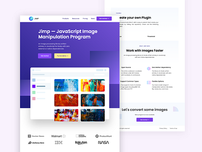 Landing page for your JavaScript library