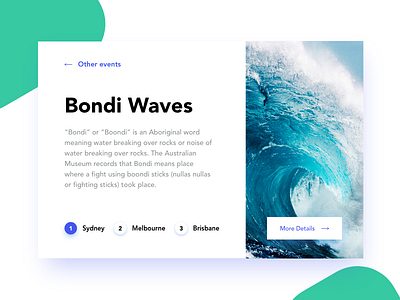 Bondi Waves | Poster | Slider event poster slider ui design