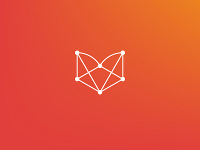 Fox Brand Mark 03 brand clean fox geometric gradient identity line logo mark