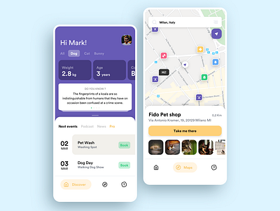 Pet Friendly App - Concept app map mockup pet ui ui ux ui design uidesign