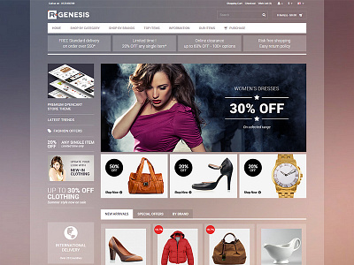 R.Gen Opencart Modern Store Design - Demo 5 clean clothing ecommerce fashion home furniture lifestyle lifestyle store modern opencart 2.0 opencart store rgen opencart