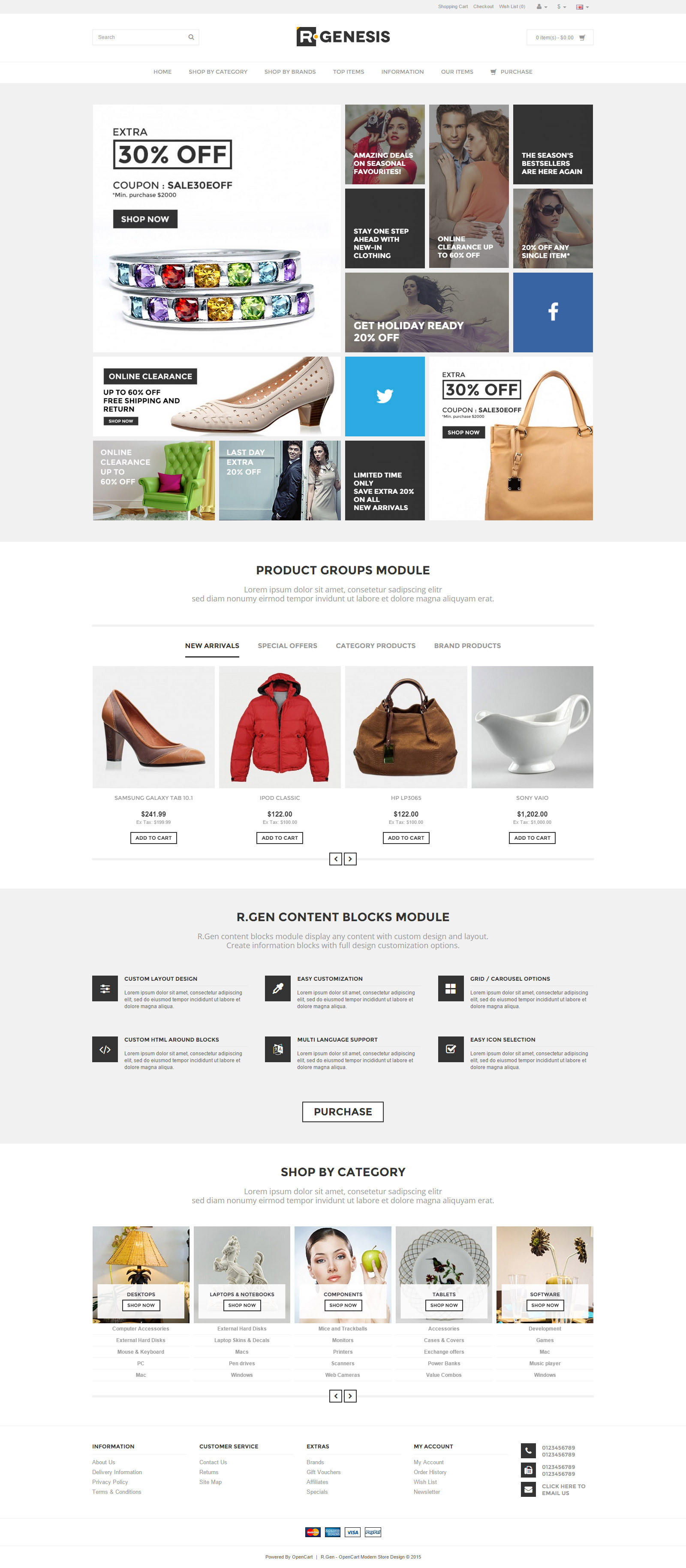 R.Gen Opencart Modern Store Design - Demo 8 by R.Genesis on Dribbble