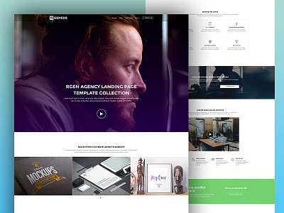 Agency Landing Page agency creative design landing pages minimal parallax portfolio static studio ui web work