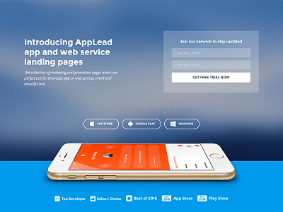 App landing page demo app landing applead lead page marketing product web website