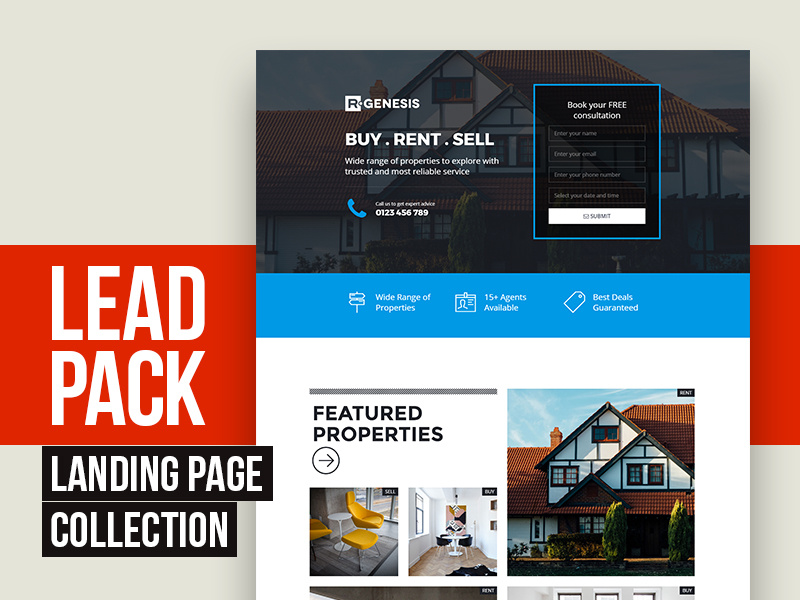 LeadPack lead page agency real estate web product app landing leadpack
