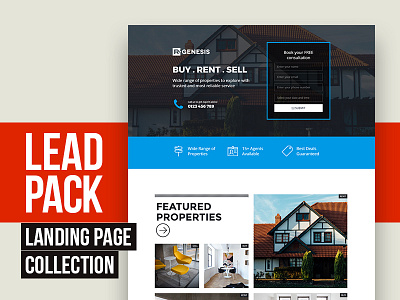LeadPack agency app landing lead page leadpack product real estate web