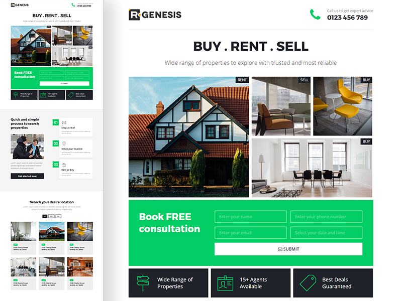 LeadPack website one page lead page agency real estate web product app landing leadpack