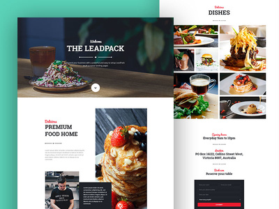 Leadpack Restaurant Landing Page