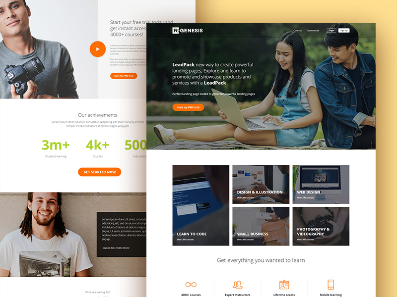 Learning landing page -blank https:goo.glg9rsm5 pagea landing of demo target=live href= a