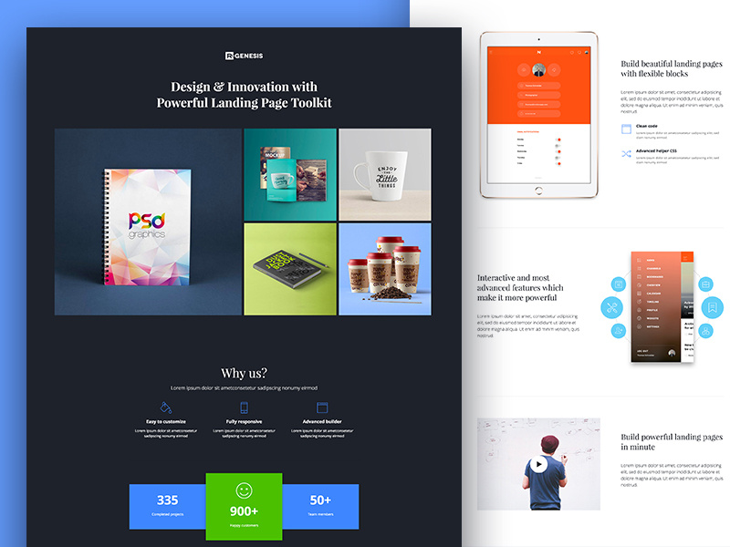 Startup landing pages lead page template web one page landing page rgen startup web page
