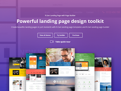 Landing Page Toolkit clean landing page product page ui visual design web