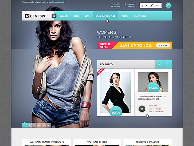 R.Gen - Store Design clean clothing e commerce fashion home furniture lifestyle lifestyle store modern online store opencart psd opencart store opencart theme