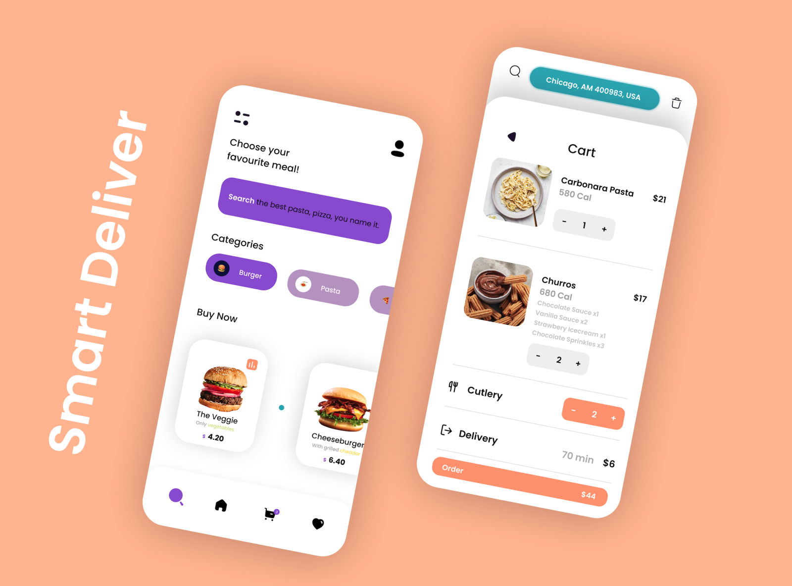 Smart Deliver (Food Delivery App) by Alexandru Bodor on Dribbble