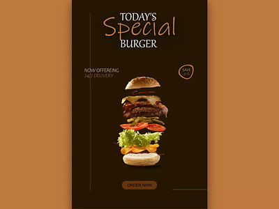 Burger poster design invisionstudio poster ui ux