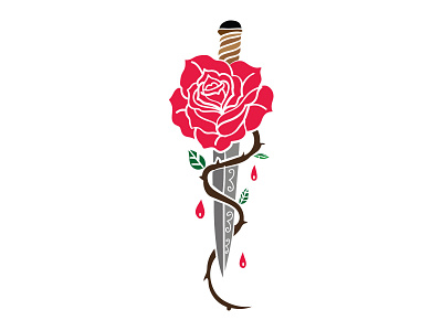 Rose design floral graphic design illustration vector