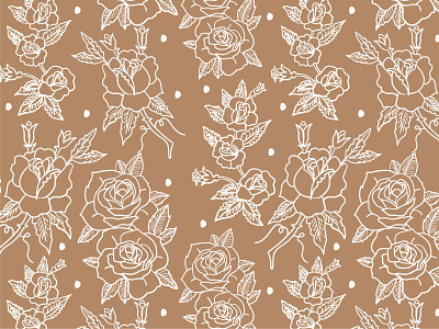 Roses pattern design floral graphic design illustration pattern vector