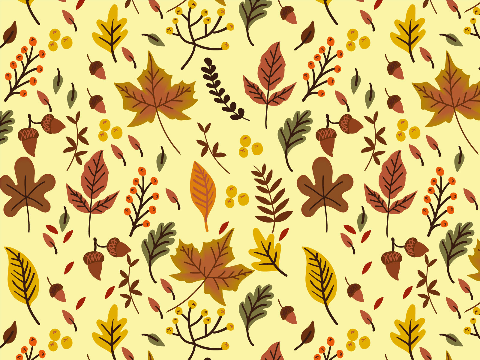 Autumn pattern by stefano gallorini on Dribbble