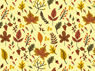 Autumn pattern autumn design floral graphic design illustration pattern vector