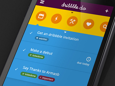 Dribbble-do app debut iphone todo ui