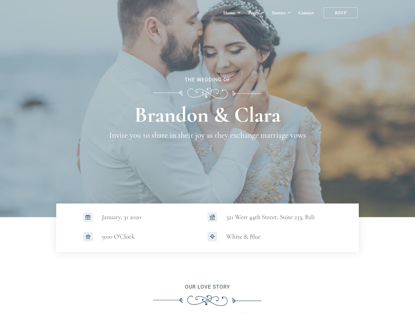 Wedding Event Invitation Website by sumaiya sultana on Dribbble